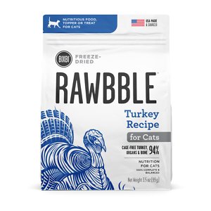 Bixbi-Rawbble Freeze-Dried Raw Turkey Recipe Grain-Free Cat Food
