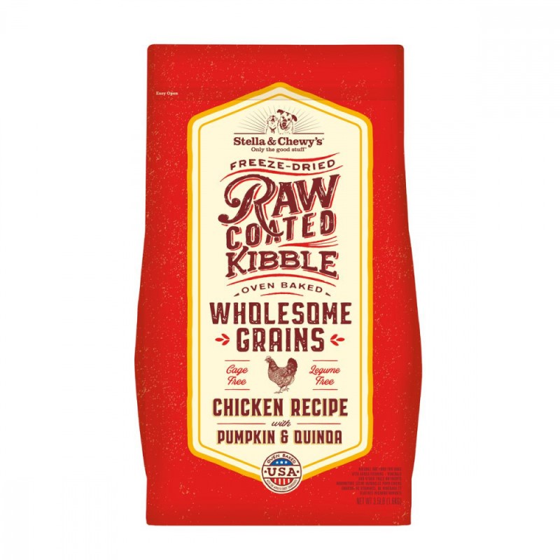 Stella & Chewy's-Raw Coated Kibble Wholesome Grains Cage Free Chicken, Pumpkin & Quinoa Dry Dog Food