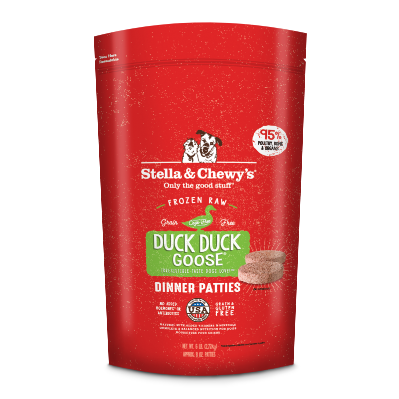 Stella & Chewy's-Raw Frozen Duck Duck Goose Dinner Patties for Dogs