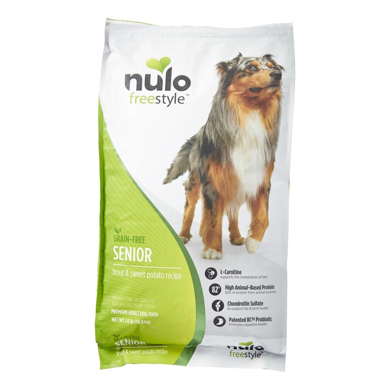 Nulo-FreeStyle Grain Free Trout & Sweet Potato Senior Recipe Dry Dog Food