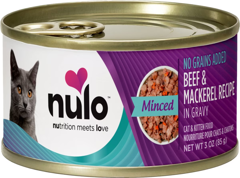 Nulo-Freestyle Grain Free Minced Beef & Mackerel Recipe in Gravy Canned Cat Food