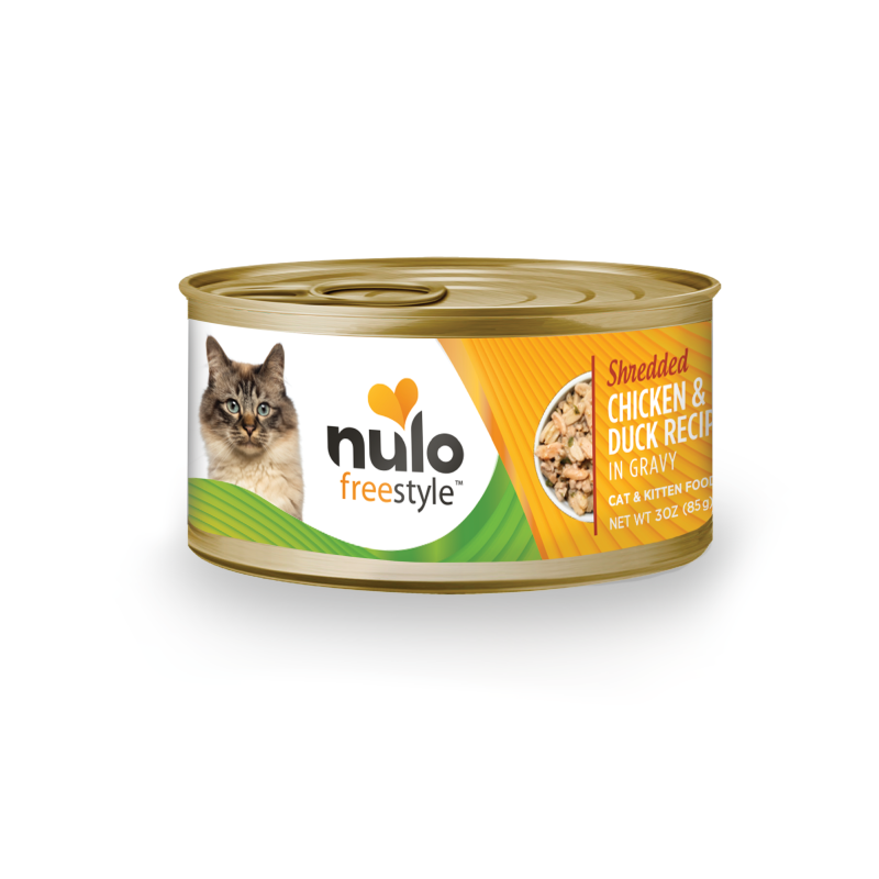 Nulo-Freestyle Grain Free Shredded Chicken & Duck Recipe in Gravy Canned Cat Food