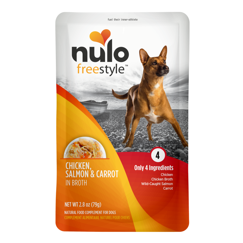 Nulo-Freestyle Grain Free Chicken with Salmon & Carrot Dog Food Topper Pouch