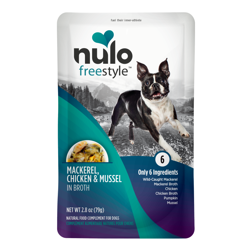 Nulo-Freestyle Grain Free Mackerel Chicken & Mussel in Broth Meaty Dog Food Topper Pouch
