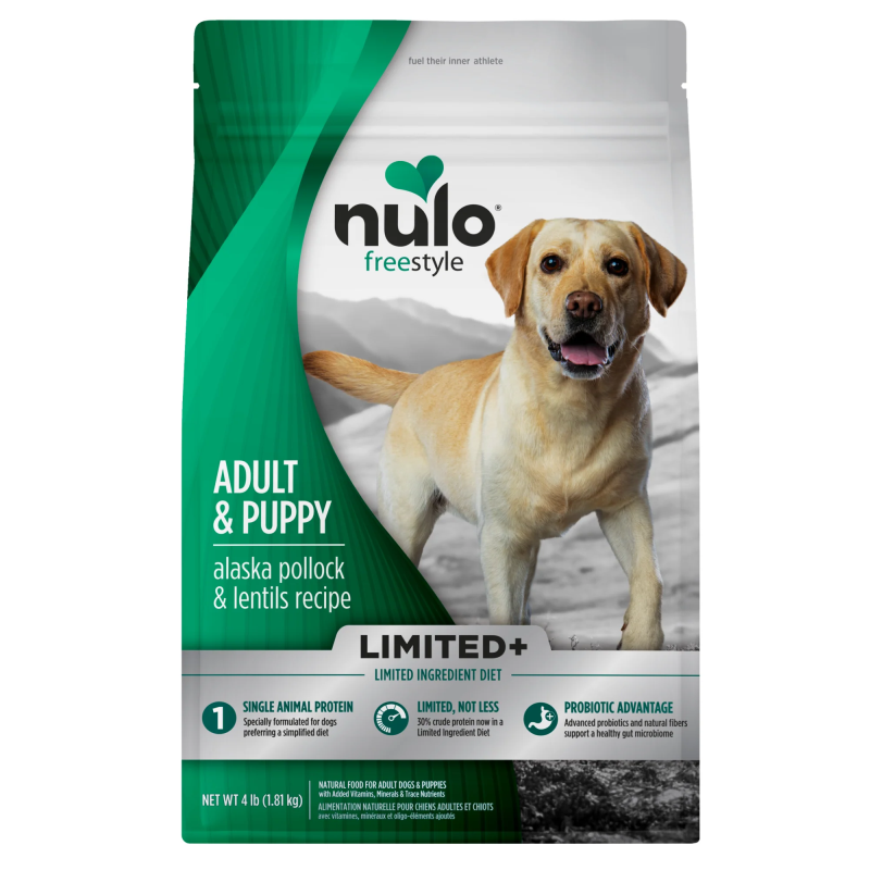 Nulo-FreeStyle Limited+ Grain Free Alaska Pollock & Lentils Recipe Puppy & Adult Dry Dog Food