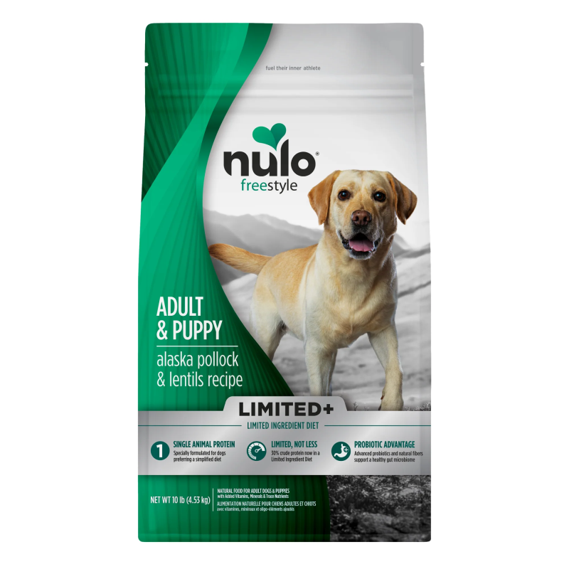 Nulo-FreeStyle Limited+ Grain Free Alaska Pollock & Lentils Recipe Puppy & Adult Dry Dog Food
