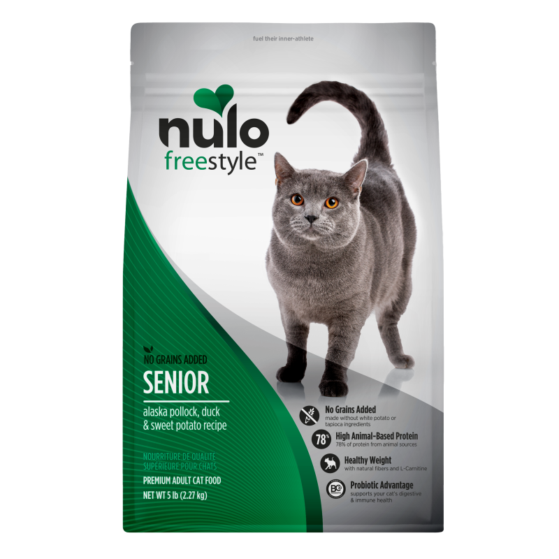 Nulo-Senior Cat Grain Free Alaska Pollock with Duck & Sweet Potato Recipe Dry Cat Food