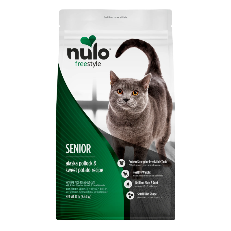 Nulo-Senior Cat Grain Free Alaska Pollock with Duck & Sweet Potato Recipe Dry Cat Food