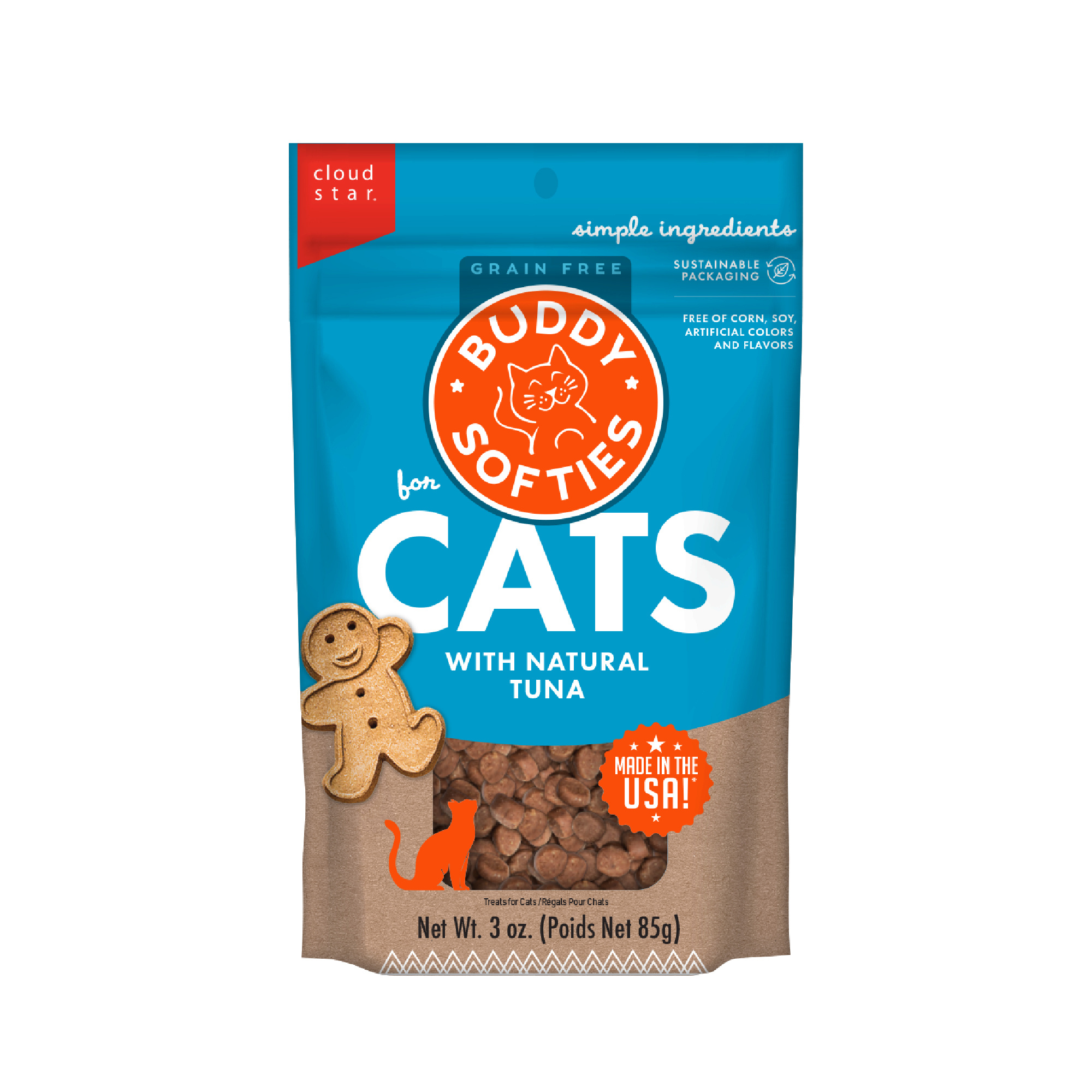 Cloud Star-Grain-Free Soft & Chewy Tempting Tuna Cat Treats