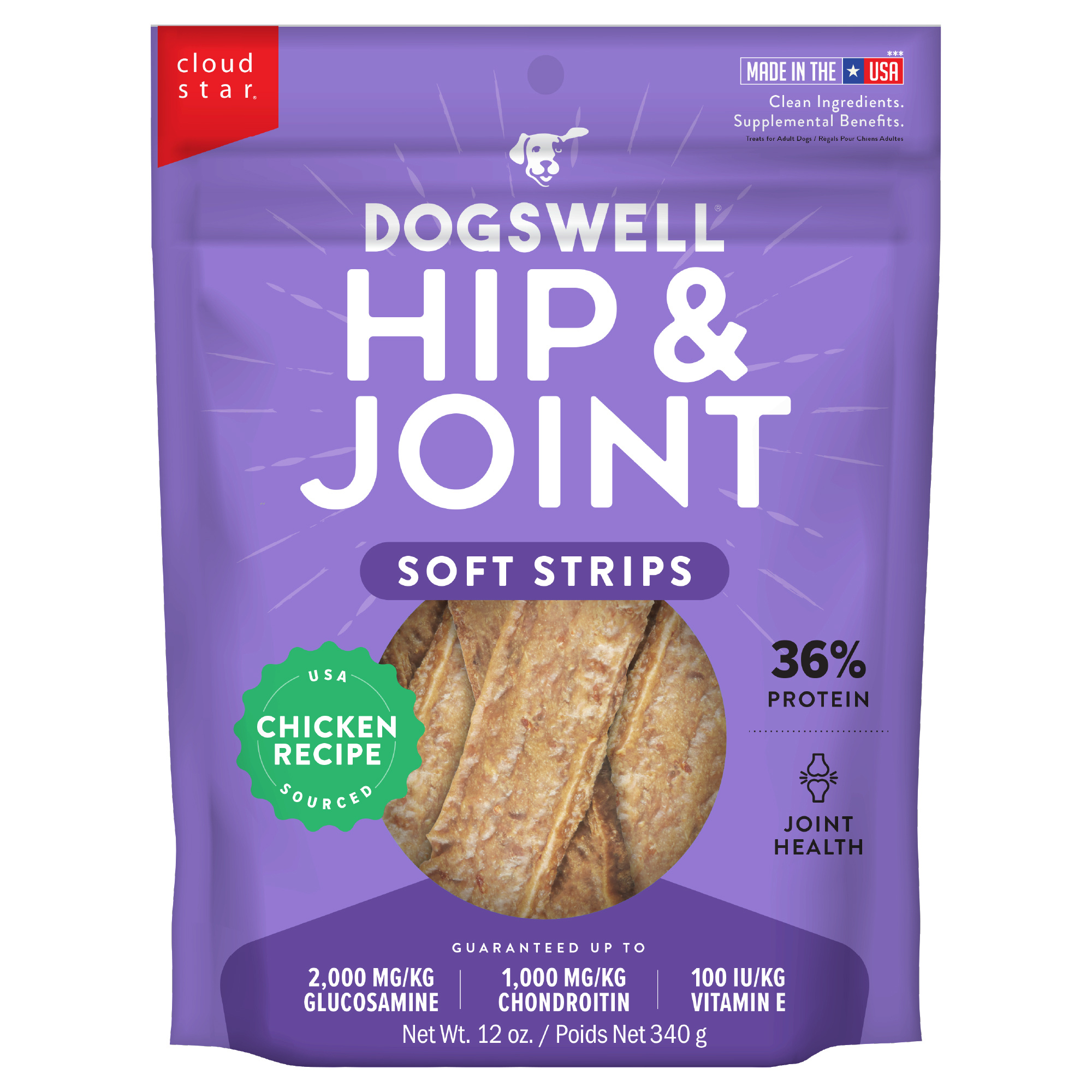 Dogswell-Hip & Joint Chicken Soft Strips Dog Treats