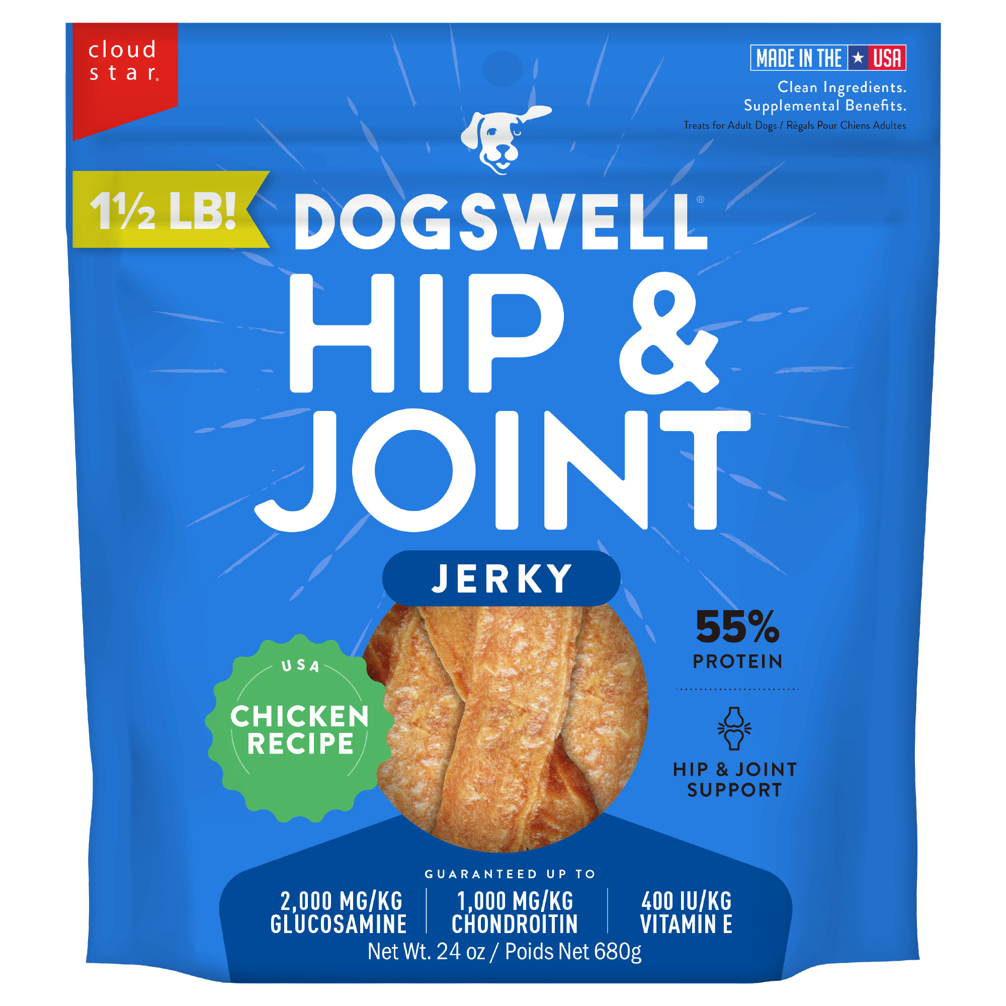 Dogswell-Hip & Joint Chicken Jerky Dog Treats