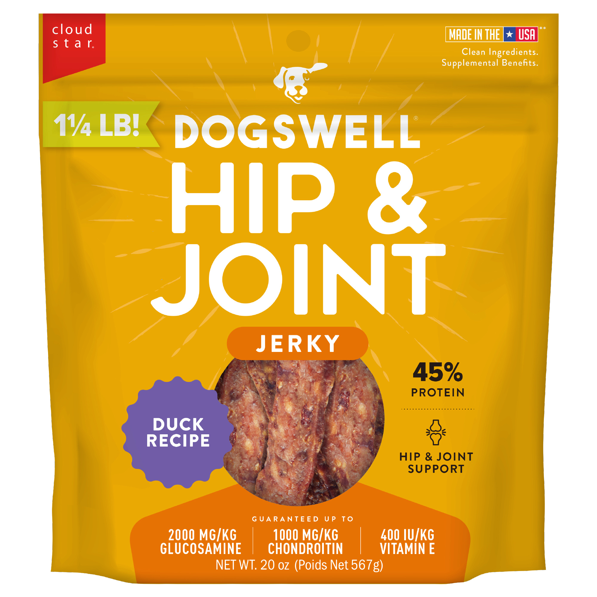 Dogswell-Hip & Joint Duck Jerky Dog Treats