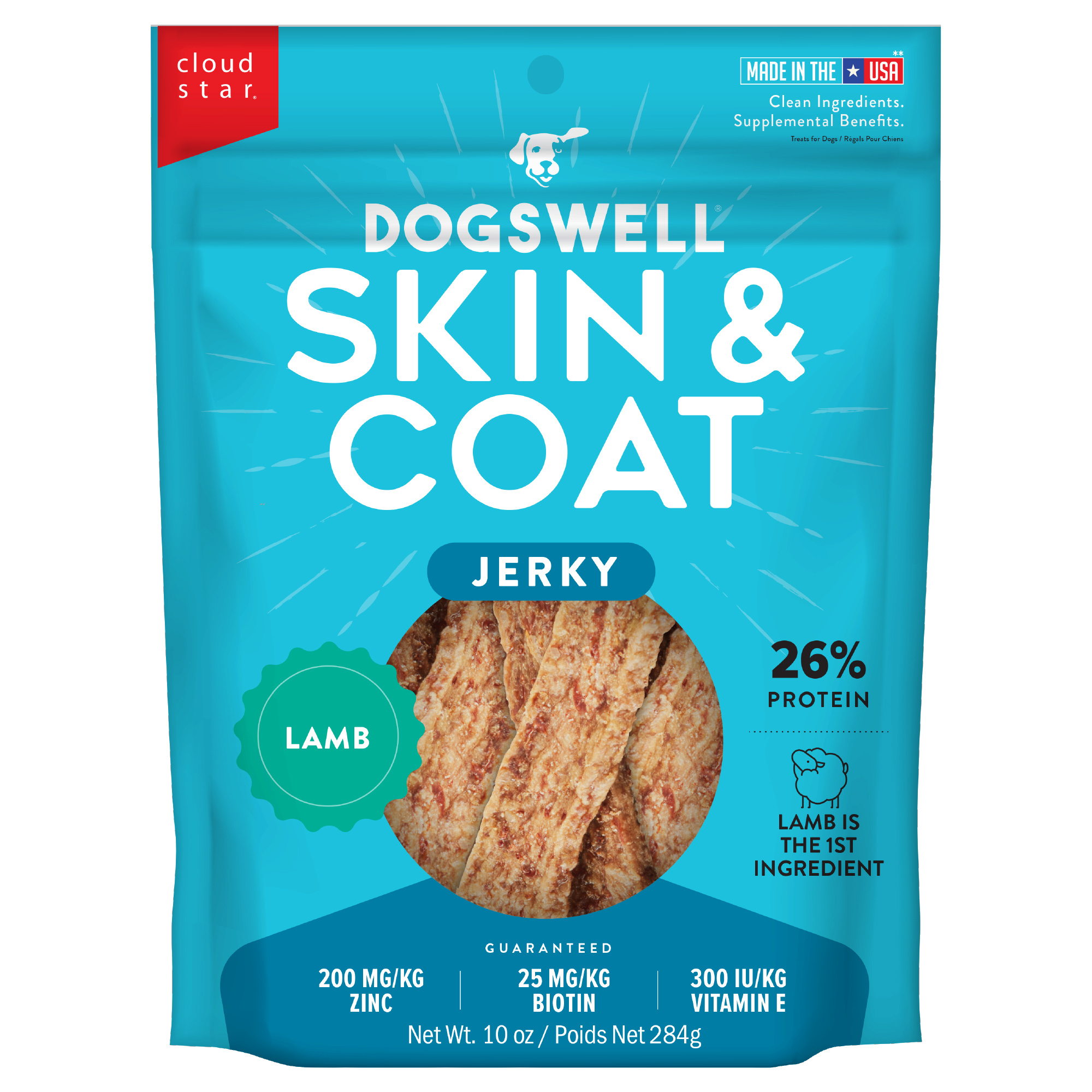 Dogswell-Skin & Coat Lamb Jerky Dog Treats