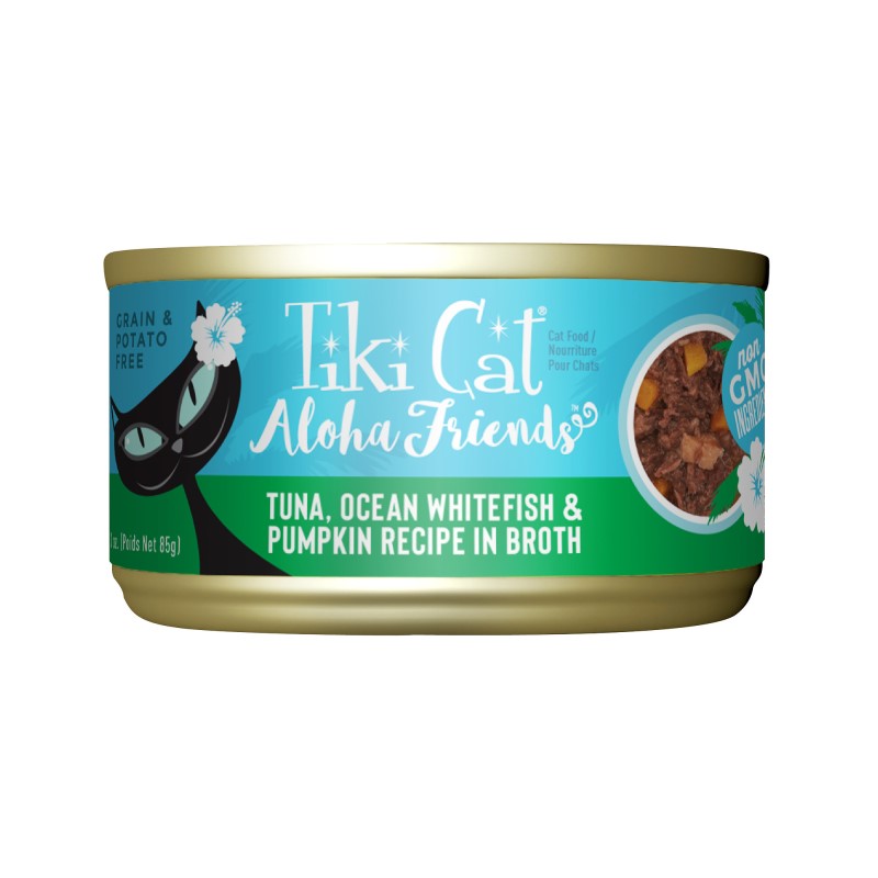 Tiki Cat-Aloha Friends Grain Free Tuna with Ocean Whitefish and Pumpkin Canned Cat Food