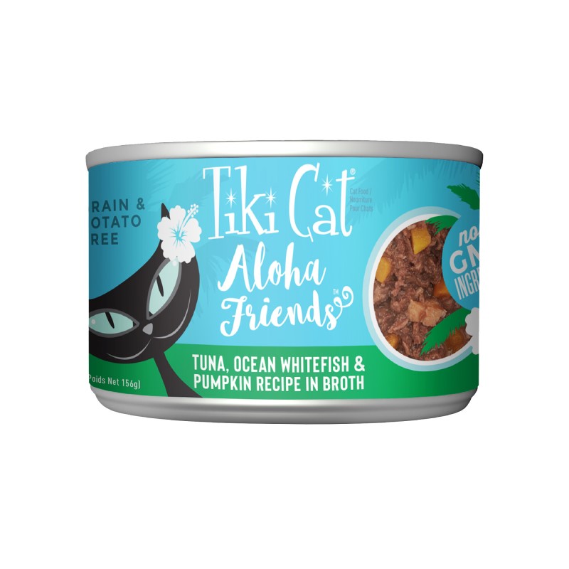 Tiki Cat-Aloha Friends Grain Free Tuna with Ocean Whitefish and Pumpkin Canned Cat Food