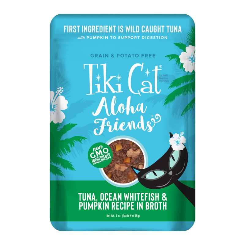 Tiki Cat-Aloha Friends Grain Free Tuna with Ocean Whitefish and Pumpkin Canned Cat Food