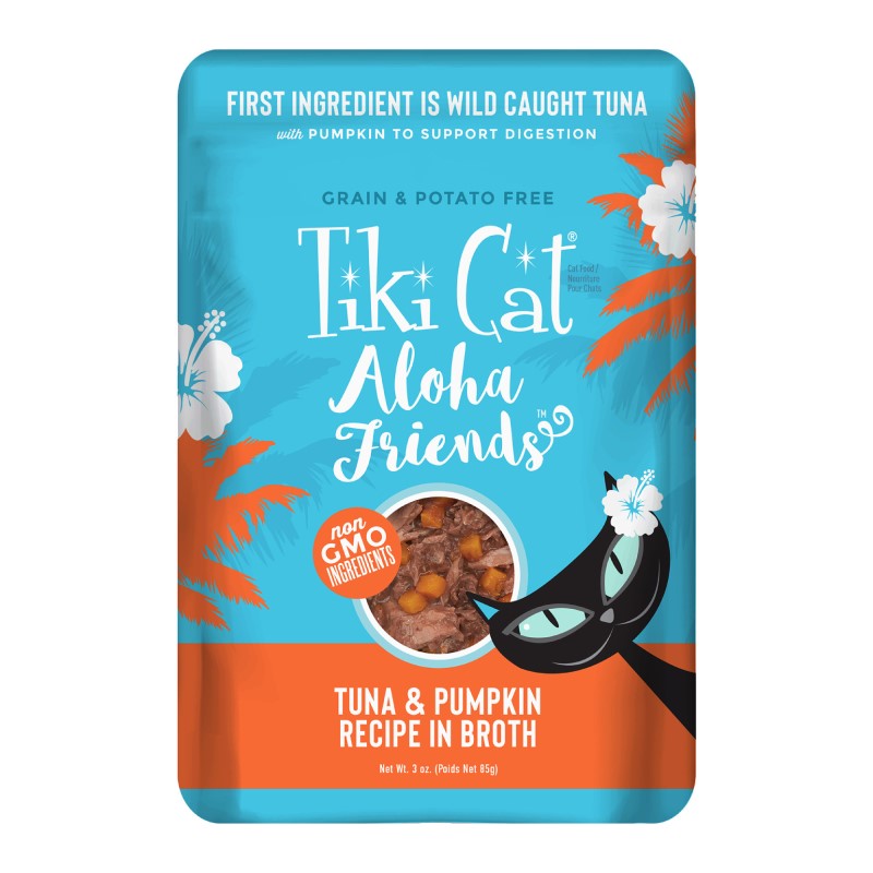 Tiki Cat-Aloha Friends Grain Free Tuna with Pumpkin Cat Food Pouches