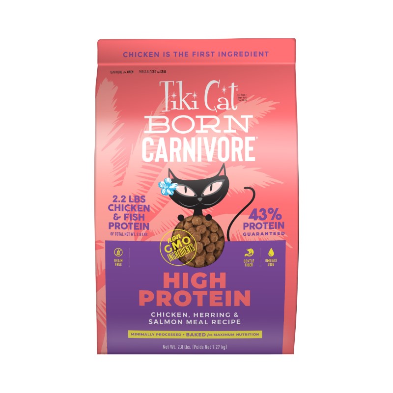 Tiki Cat-Born Carnivore High Protein Chicken, Herring & Salmon Meal Dry Cat Food