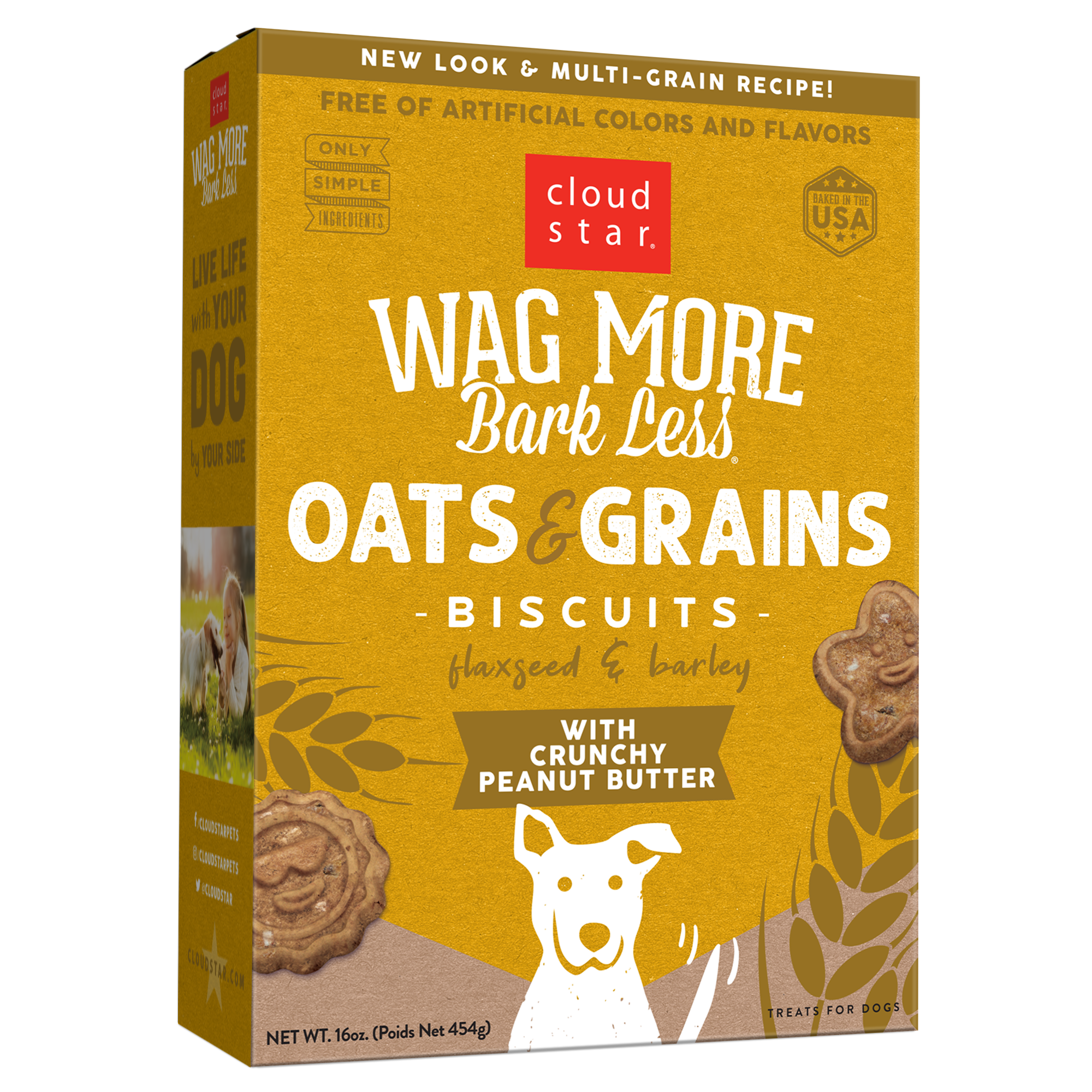 Cloud Star-Wag More Bark Less Oven Baked Crunchy Peanut Butter Dog Treats