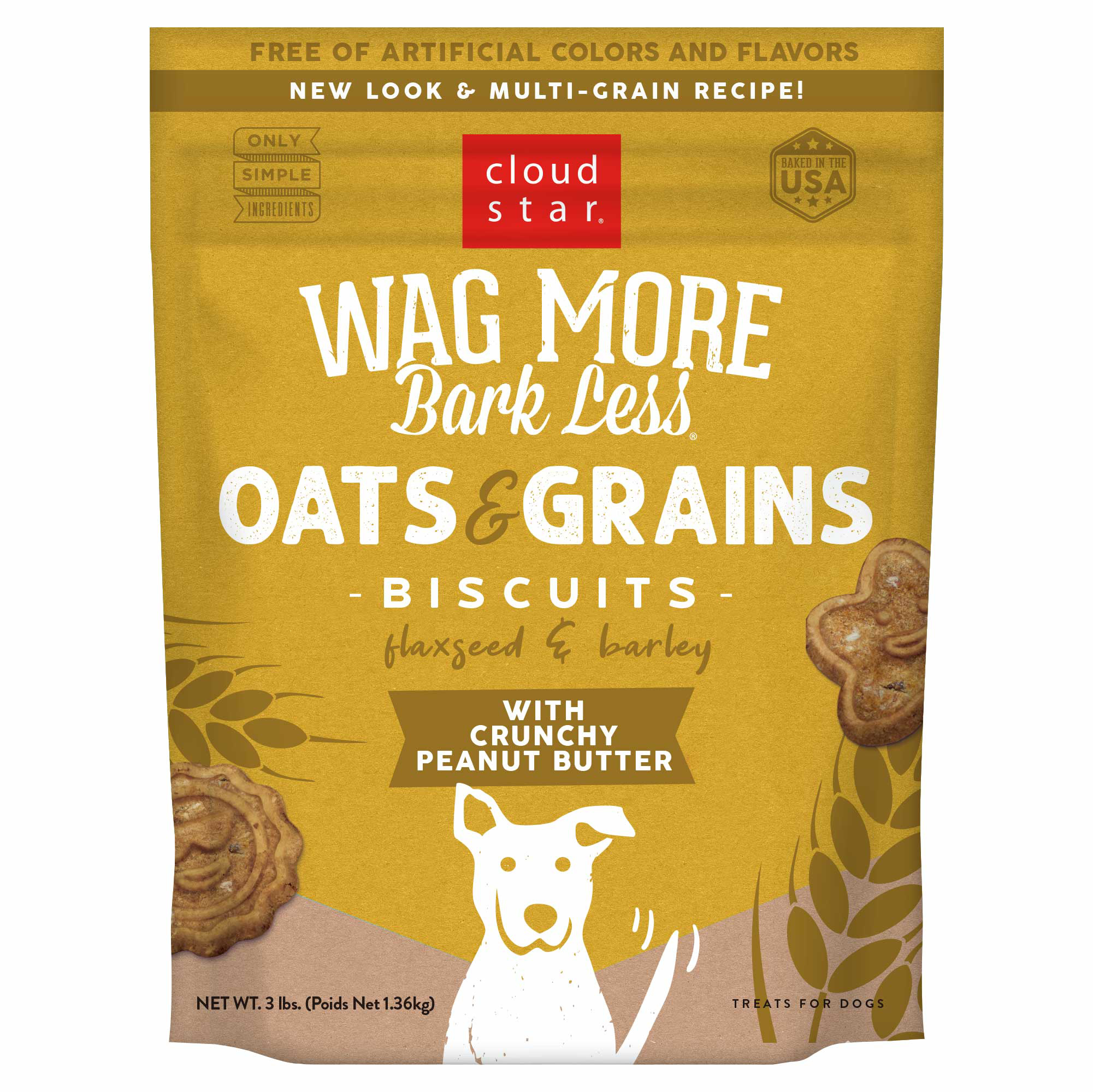 Cloud Star-Wag More Bark Less Oven Baked Crunchy Peanut Butter Dog Treats