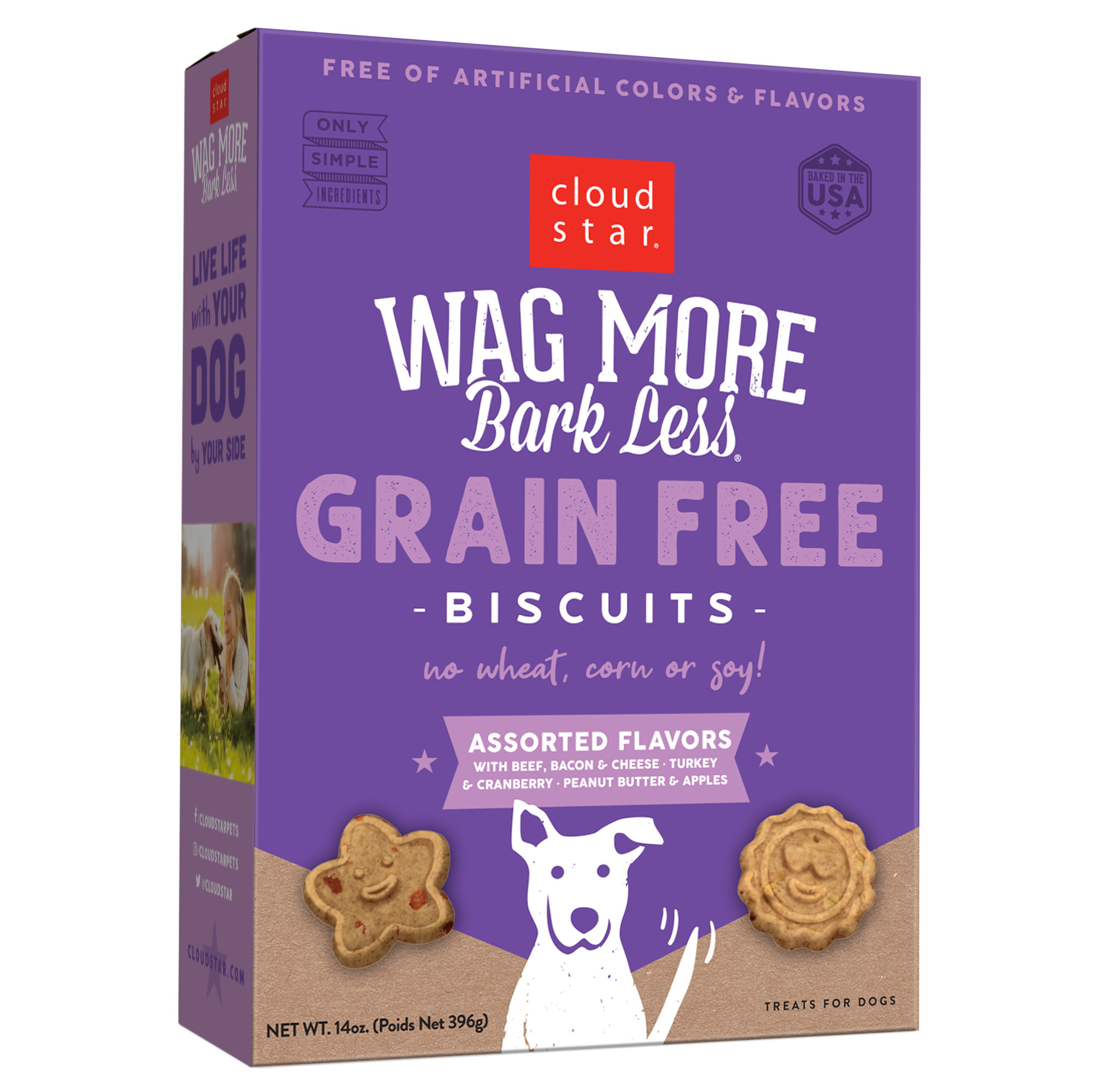 Cloud Star-Wag More Bark Less Oven Baked Assorted Biscuits for Dogs