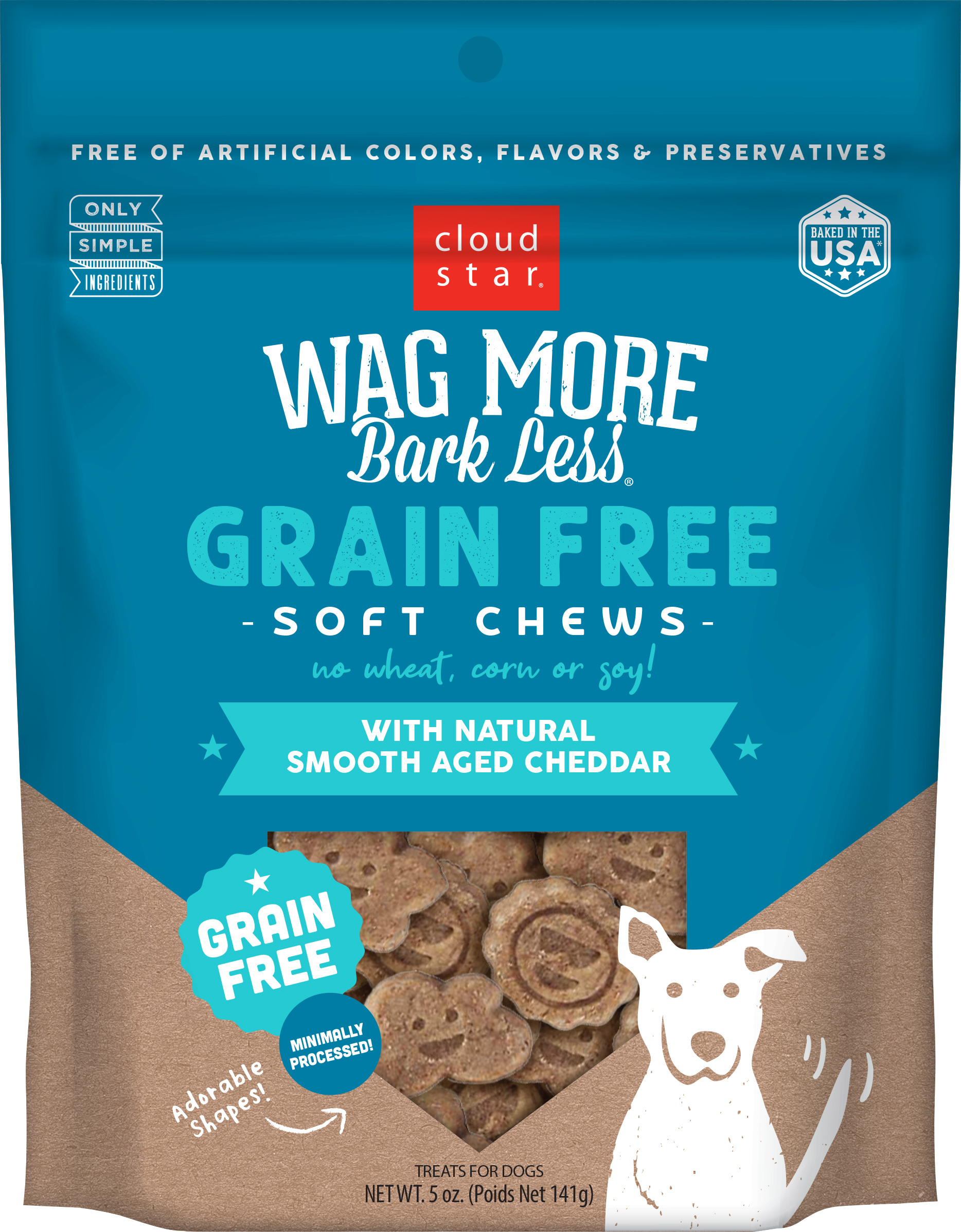 Cloud Star-Wag More Bark Less Grain-Free Soft & Chewy Cheddar Treats