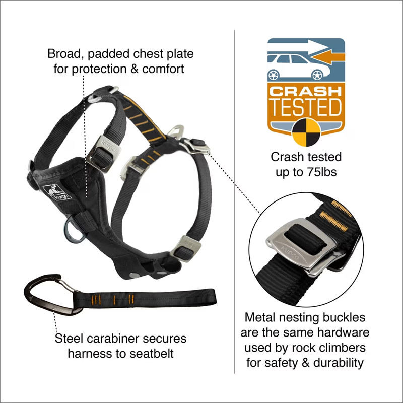 Kurgo-Enhanced Strength Tru-Fit Smart Harness for Dogs