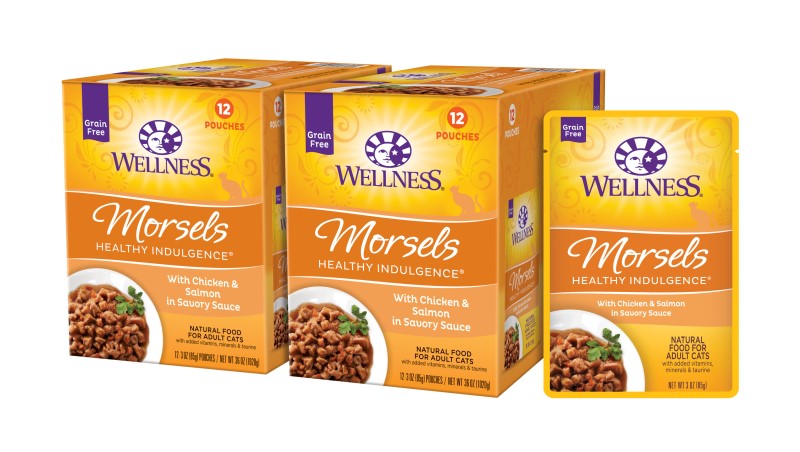 Wellness-Healthy Indulgence Morsels with Chicken and Salmon in Savory Sauce Cat Food Pouch