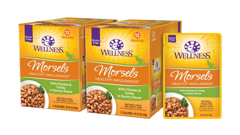 Wellness-Healthy Indulgence Morsels with Chicken and Turkey in Savory Sauce Cat Food Pouch