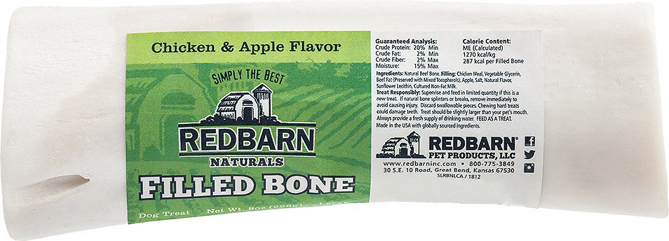 Redbarn-Natural Filled Chicken & Apple Flavor Dog Chew