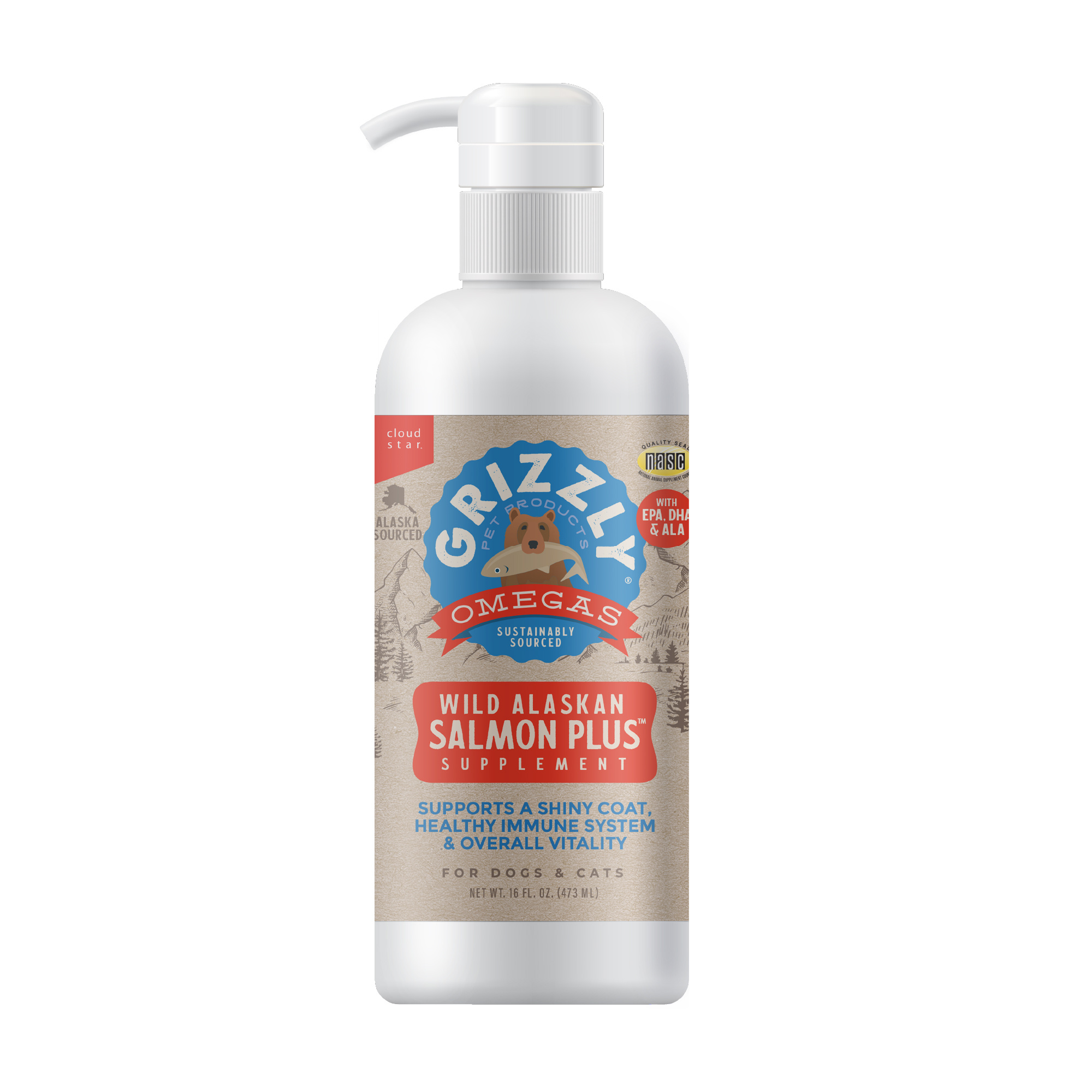 Grizzly Pet Products-Salmon Plus Oil for Dogs & Cats
