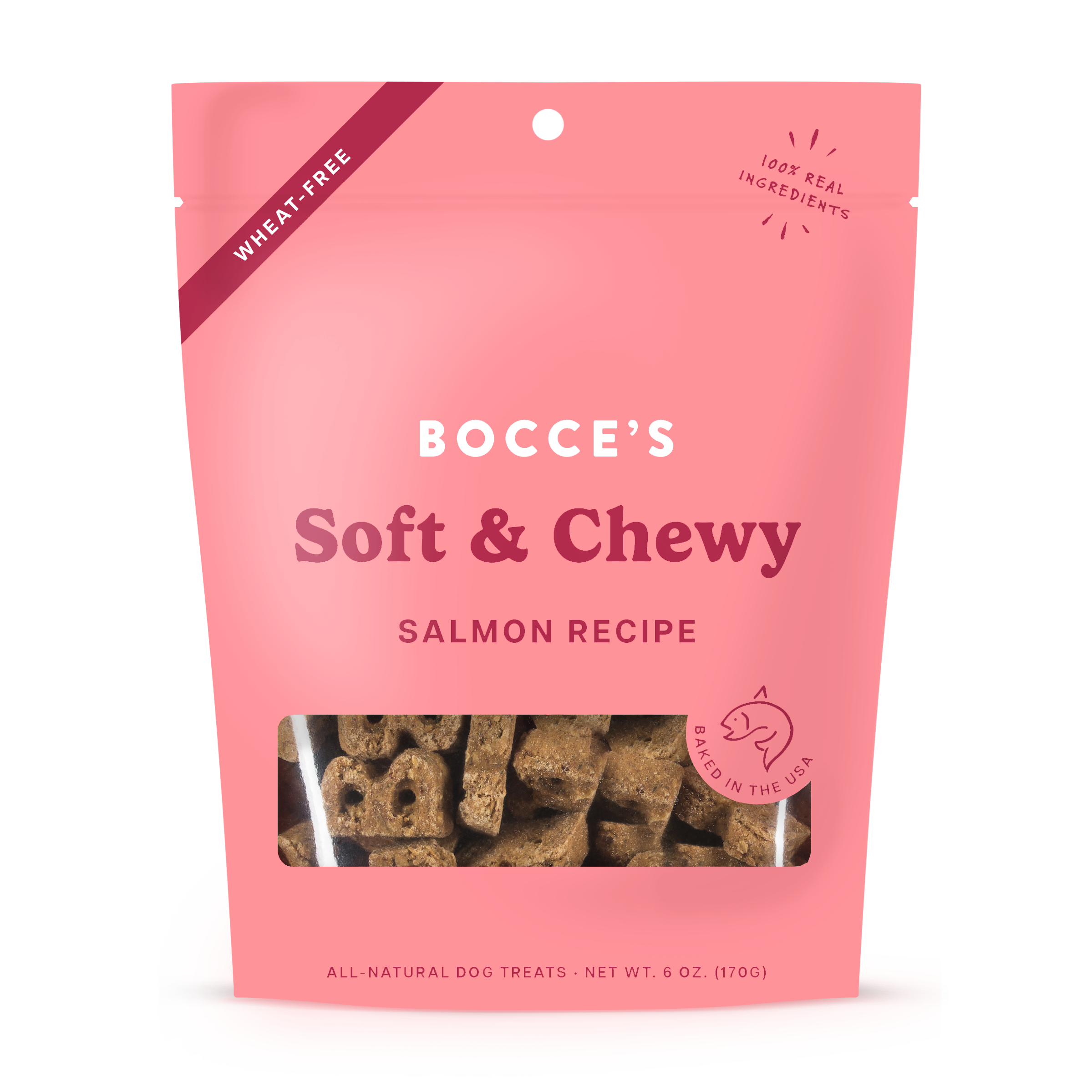 Bocce's Bakery-Soft & Chewy Salmon Recipe Dog Treats