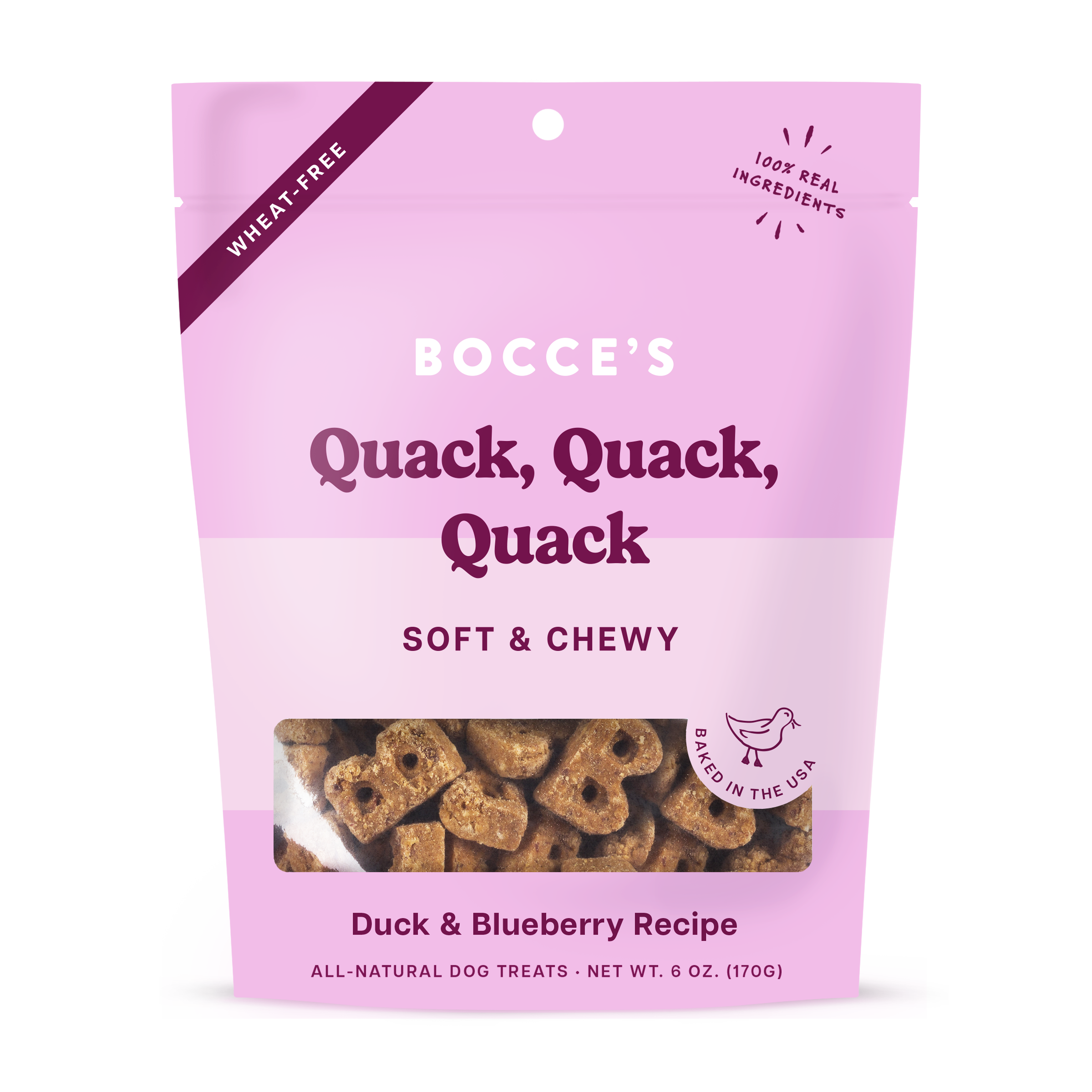 Bocce's Bakery-Every Day Quack, Quack, Quack Soft & Chewy Dog Treats