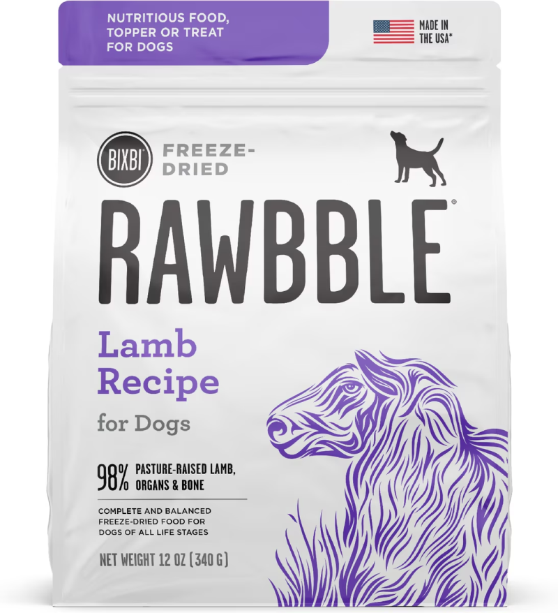 Bixbi-Rawbble Freeze-Dried Lamb Recipe Dog Food