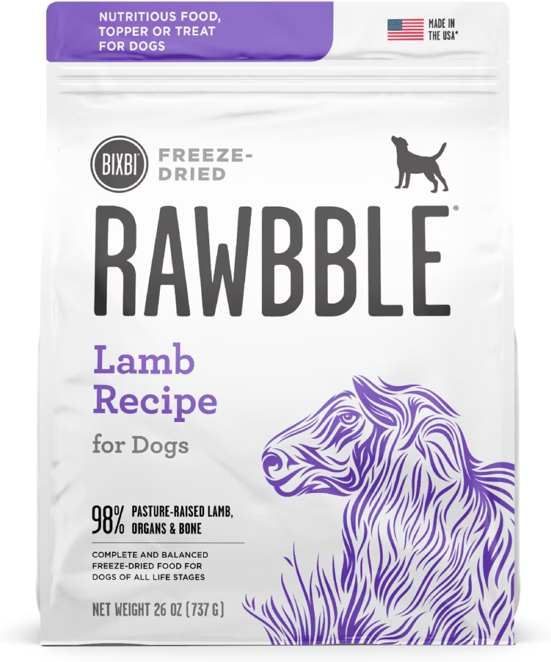 Bixbi-Rawbble Freeze-Dried Lamb Recipe Dog Food