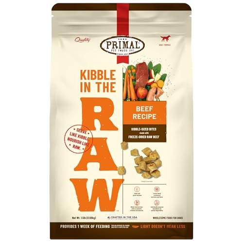 Primal-Kibble in the Raw Beef Dog Food