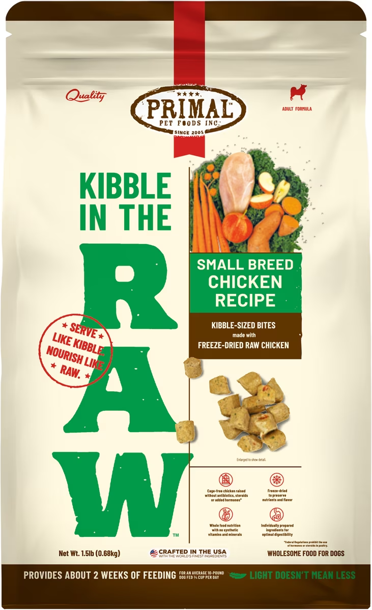 Primal-Kibble in the Raw Chicken Small Breed Dog Food