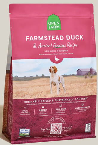 Open Farm-Farmstead Duck & Ancient Grains Dry Dog Food