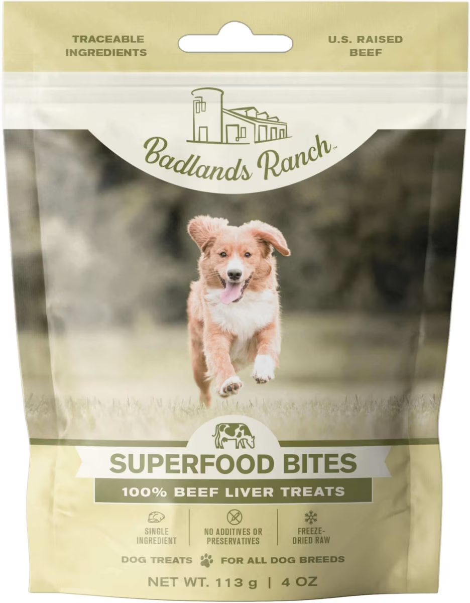 Badlands Ranch-Superfood Bites 100% Beef Liver Freeze Dried Raw Dog Treats