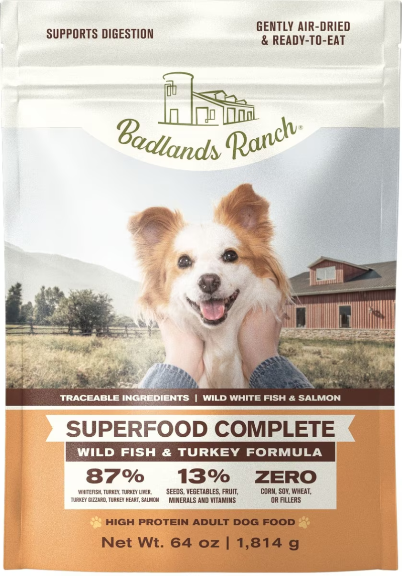Badlands Ranch-Superfood Complete Wild Fish & Turkey Formula Air-Dried Dog Food