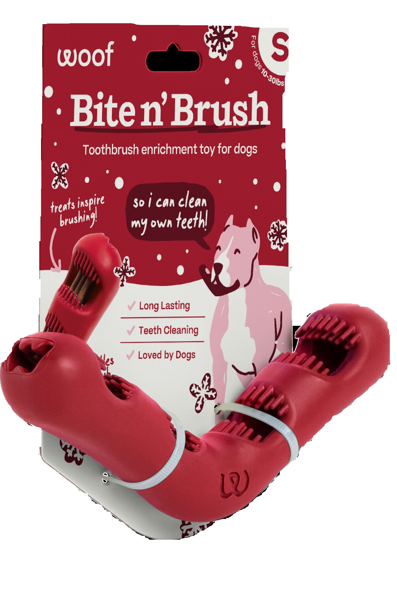 Woof-Holiday Bite n' Brush Toy