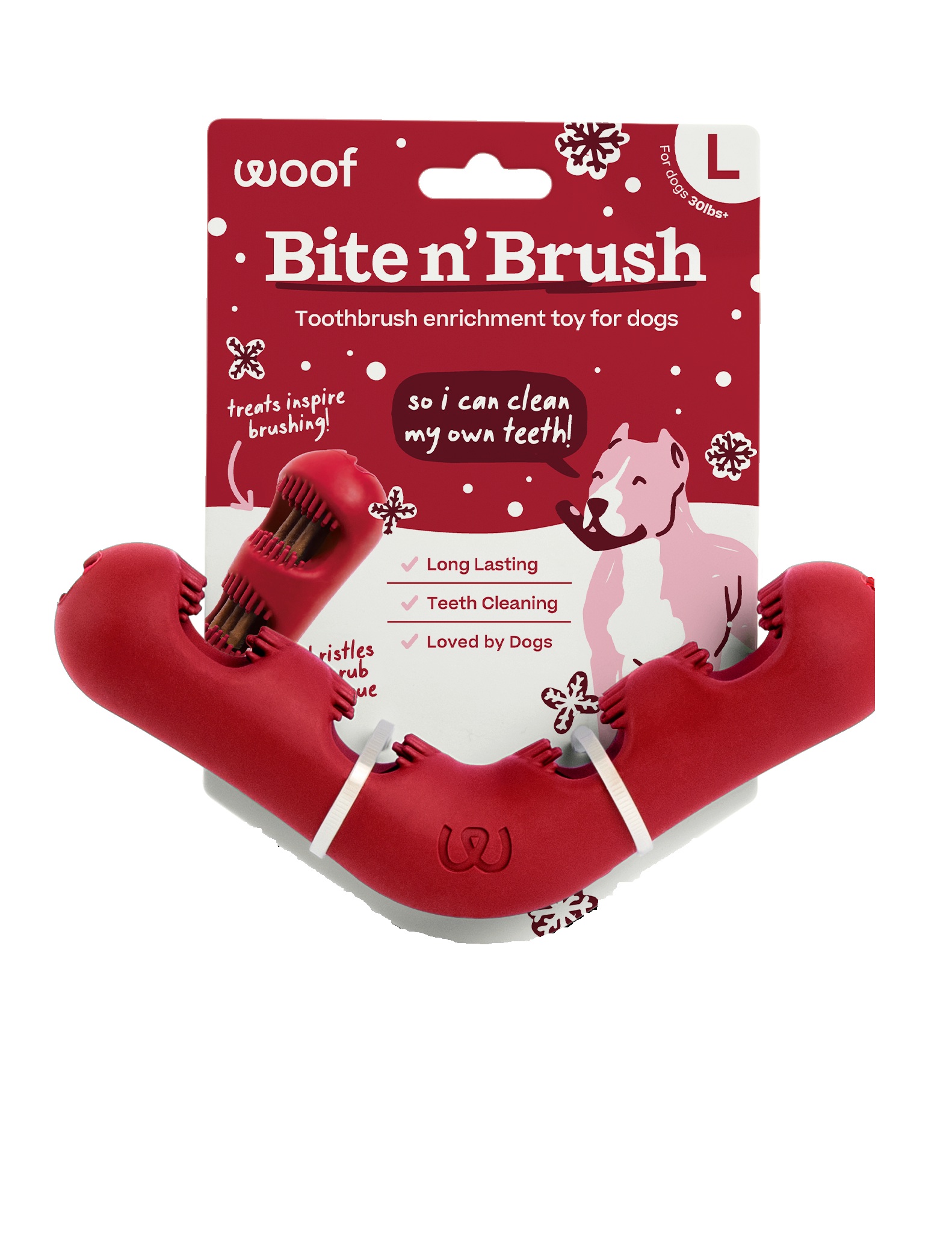 Woof-Holiday Bite n' Brush Toy