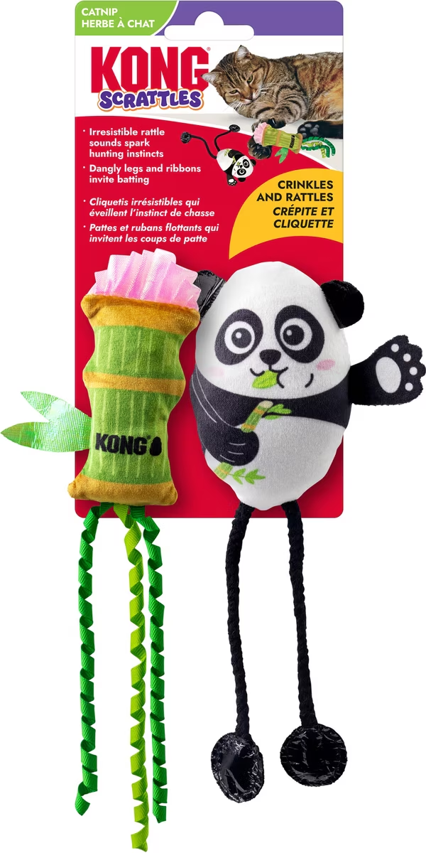 Kong-Scrattles Panda Cat Toy
