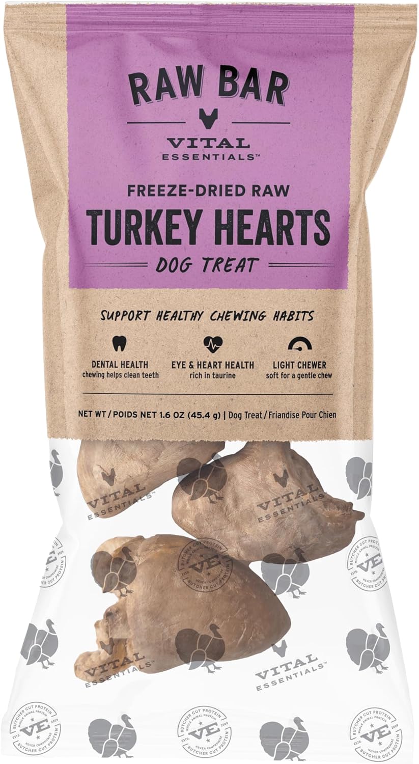 Vital Essentials-Raw Bar Freeze-Dried Turkey Hearts