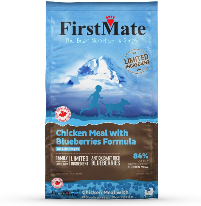 FirstMate-Limited Ingredient Chicken Meal with Blueberries Grain Free Dry Dog Food
