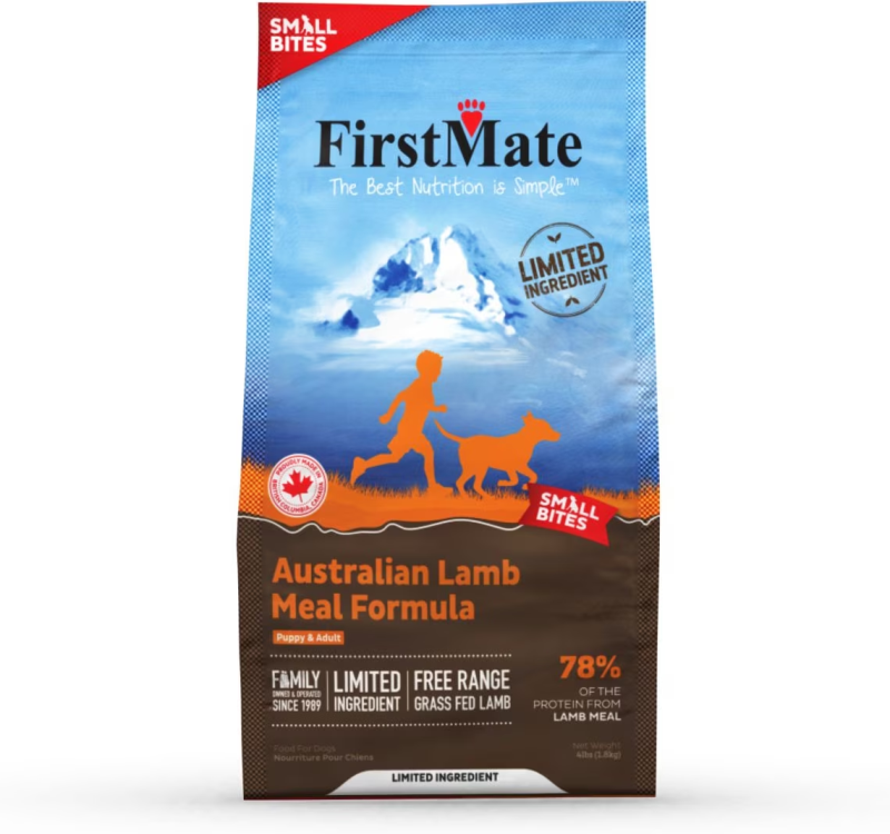FirstMate-Limited Ingredient, Grain Free, Australian Lamb Meal Small Bite Dry Food for Dogs