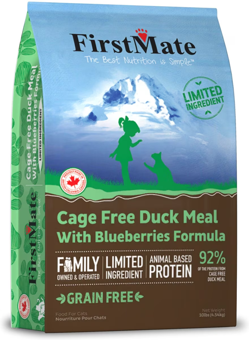 FirstMate-Cage Free Duck Meal & Blueberries Formula for cats
