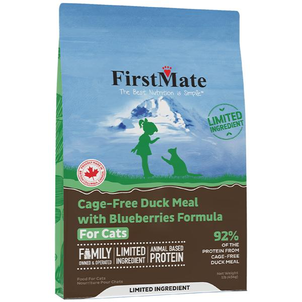 FirstMate-Cage Free Duck Meal & Blueberries Formula for cats