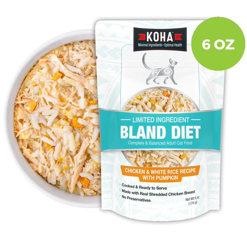 KOHA Pet Food-Limited Ingredient Bland Diet Chicken & White Rice Recipe Wet Cat Food Pouch