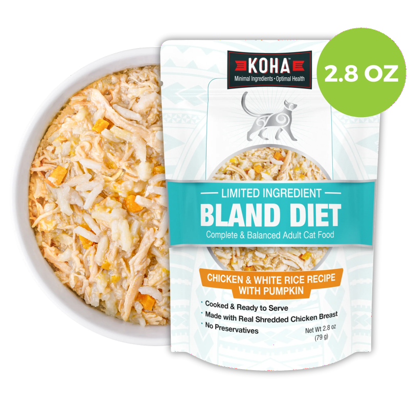 KOHA Pet Food-Limited Ingredient Bland Diet Chicken & White Rice Recipe Wet Cat Food Pouch